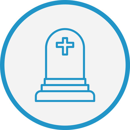 Death Line Blue Circleのイラスト素材