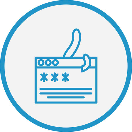 Phishing Line Blue Circleのイラスト素材