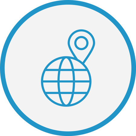 Location Line Blue Circleのイラスト素材