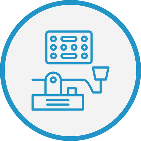 Morse Code Line Blue Circleのイラスト素材