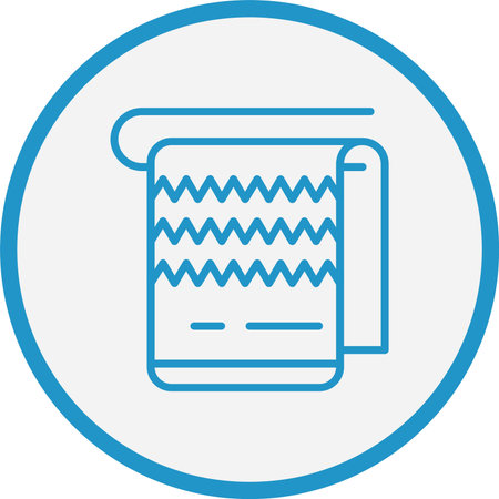 Towel Line Blue Circleのイラスト素材