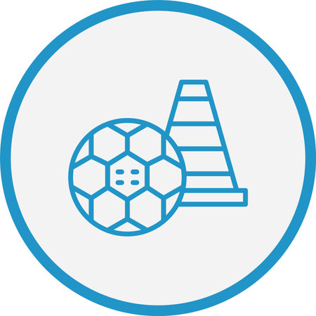 Training Line Blue Circleのイラスト素材