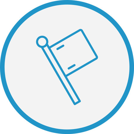 Flag Line Blue Circleのイラスト素材