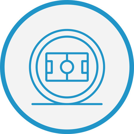 Soccer Field Line Blue Circleのイラスト素材