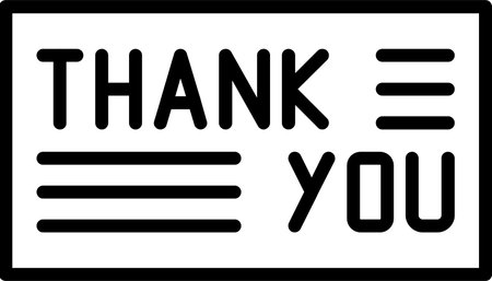 Thank You Line Fill Icon Designのイラスト素材