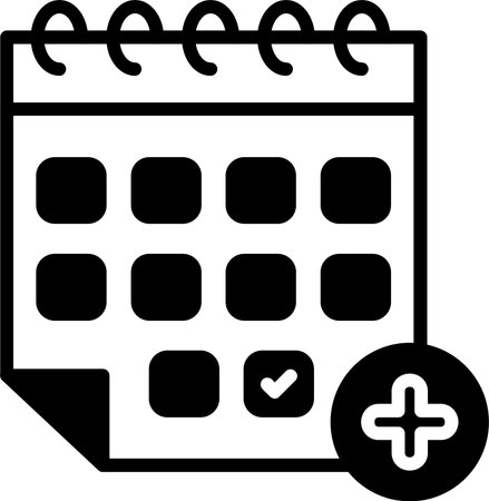 Schedule Line Fill Icon Designのイラスト素材