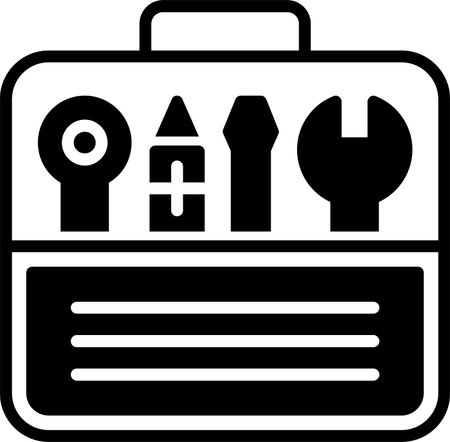 Tool Box Line Fill Icon Designのイラスト素材