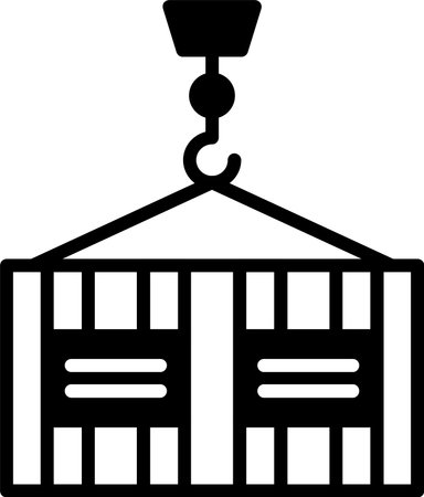 Container Line Fill Icon Designのイラスト素材