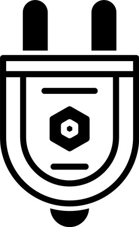 Plug Line Fill Icon Design
