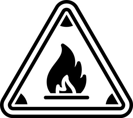 Fire Sign Line Fill Icon Designのイラスト素材