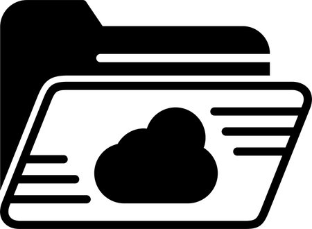 Cloud Folder Line Fill Icon Designのイラスト素材