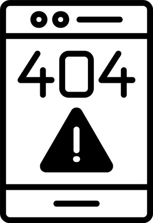 404 Error Line Fill Icon Design