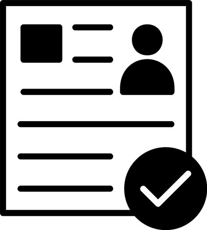 CV Line Fill Icon Designのイラスト素材