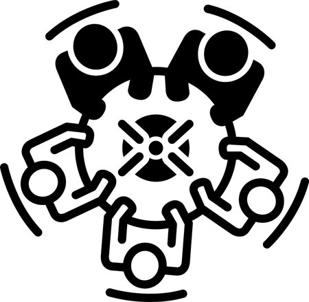 Round Table Line Fill Icon Designのイラスト素材