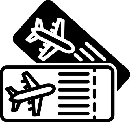 Tickets Line Fill Icon Designのイラスト素材