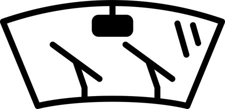 Windshield Line Fill Icon Designのイラスト素材