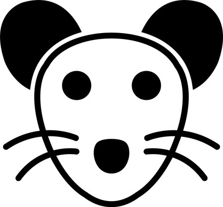 Rat Line Fill Icon Designのイラスト素材