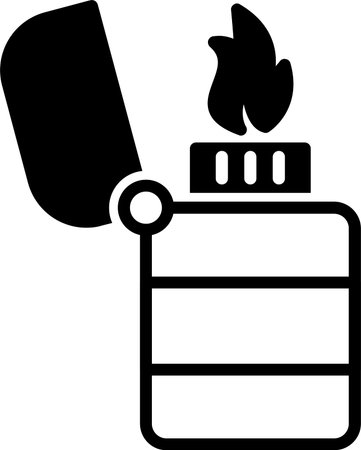 Lighter Line Fill Icon Designのイラスト素材