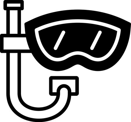 Diving Line Fill Icon Designのイラスト素材