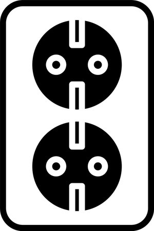 Socket Line Fill Icon Design