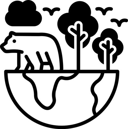 Ecology Line Fill Icon Designのイラスト素材