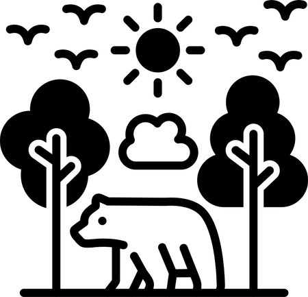 Habitat Line Fill Icon Designのイラスト素材