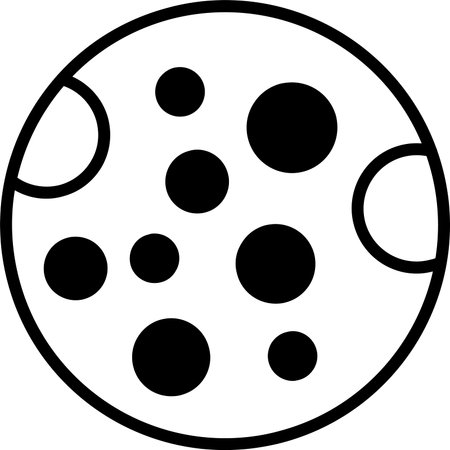 Moon Line Fill Icon Designのイラスト素材