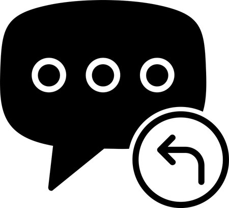 Reply Line Fill Icon Designのイラスト素材