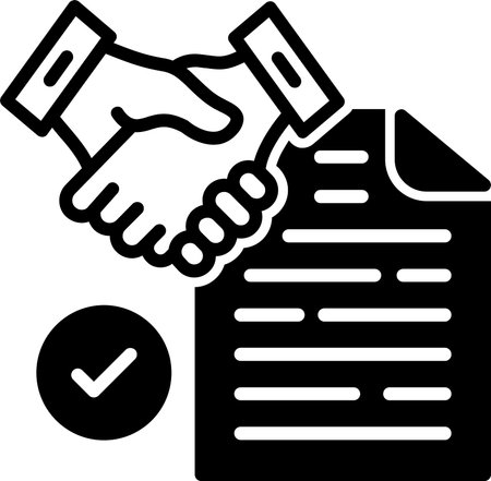 Partnership Line Fill Icon Designのイラスト素材