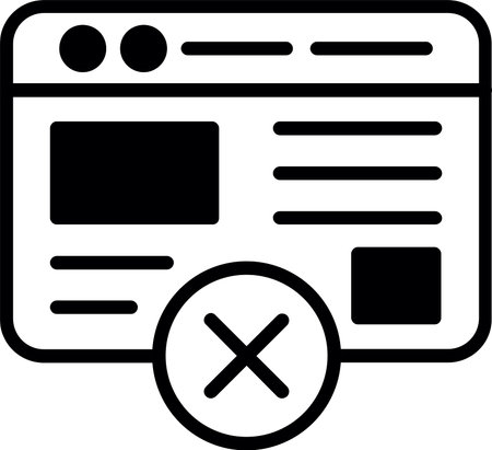 No Web Page Line Fill Icon Designのイラスト素材