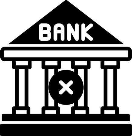 Bank Line Fill Icon Designのイラスト素材
