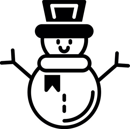 Winter Line Fill Icon Designのイラスト素材