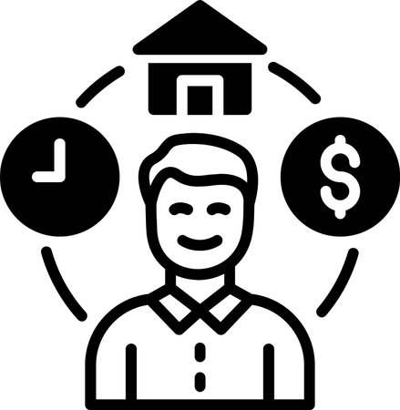 Obligation Line Fill Icon Designのイラスト素材