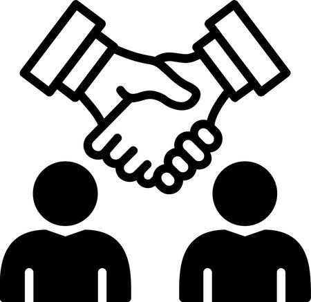 Partnership Line Fill Icon Designのイラスト素材