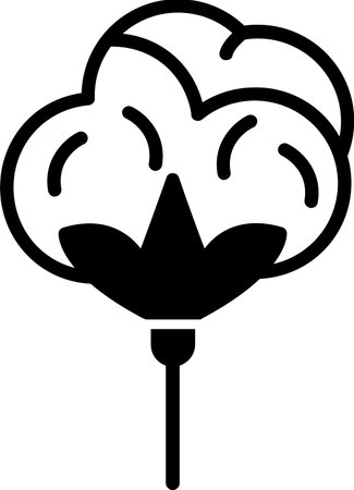 Cotton Line Fill Icon Designのイラスト素材