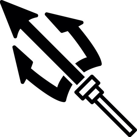 Trident Line Fill Icon Designのイラスト素材