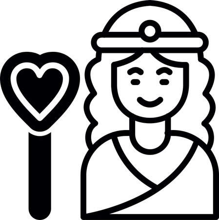 Aphrodite Line Fill Icon Designのイラスト素材