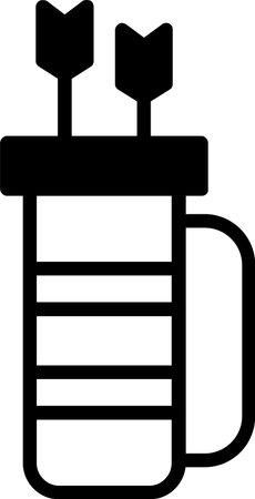 Quiver Line Fill Icon Designのイラスト素材