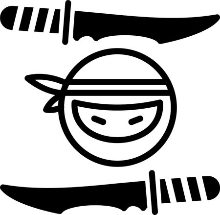 Japan Line Fill Icon Designのイラスト素材