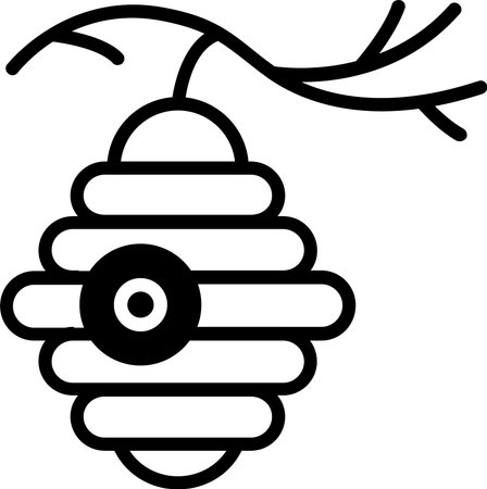 Beehive Line Fill Icon Designのイラスト素材