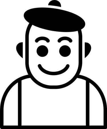 Mime Line Fill Icon Designのイラスト素材