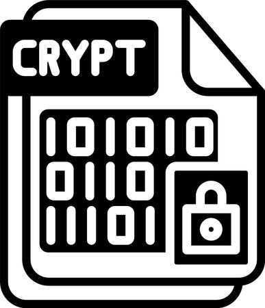 CRYPT Line Fill Icon Designのイラスト素材