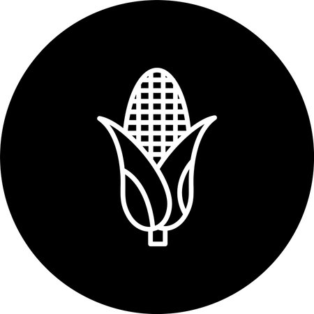 Corn Line Inverted Icon Designのイラスト素材