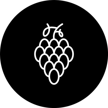 Grapes Line Inverted Icon Designのイラスト素材