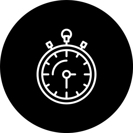 Stopwatch Line Inverted Icon Design