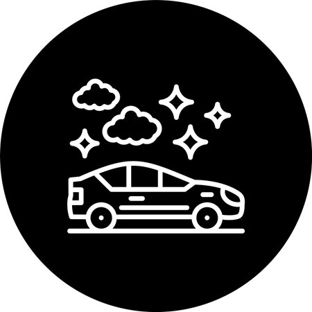 Car Line Inverted Icon Designのイラスト素材