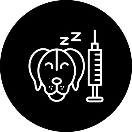 Anesthesia Line Inverted Icon Designのイラスト素材