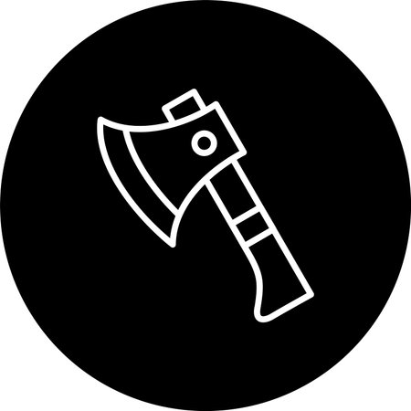 Axe Line Inverted Icon Designのイラスト素材
