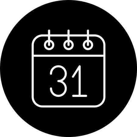 Daily Calendar Line Inverted Icon Designのイラスト素材