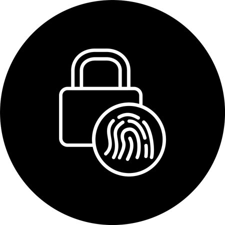 Security Line Inverted Icon Design